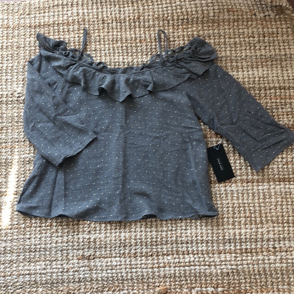 Zara basic 3/4 sleeve off shoulder top
